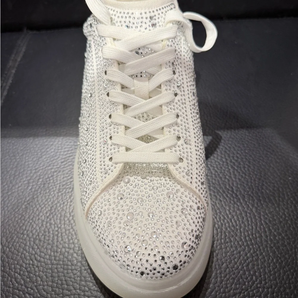 Aldo men’s White Rhinestone Sneakers - Picture 3 of 4
